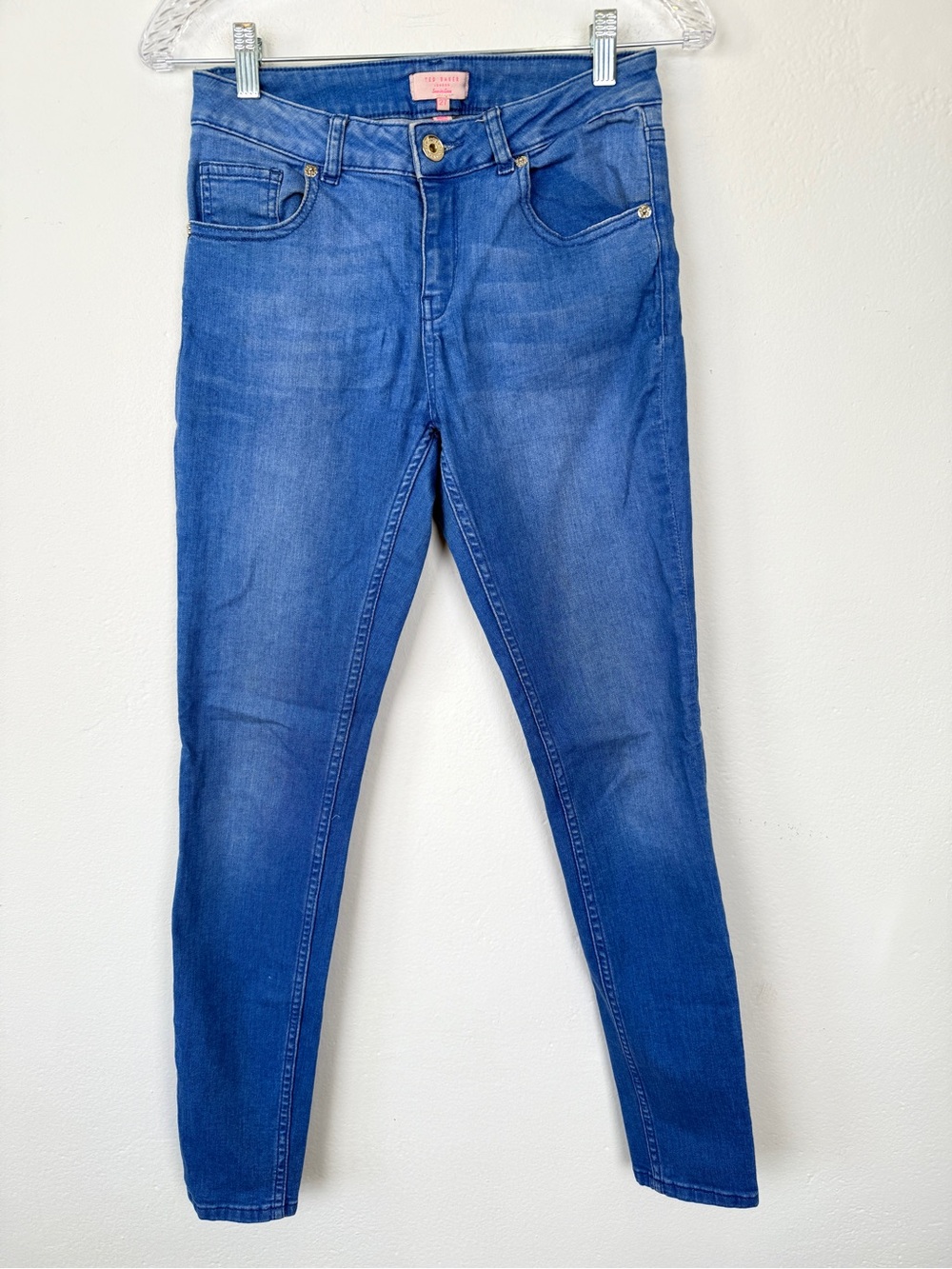 Ted Baker London Size 27 Blue Skinny Stretch Denim Jeans